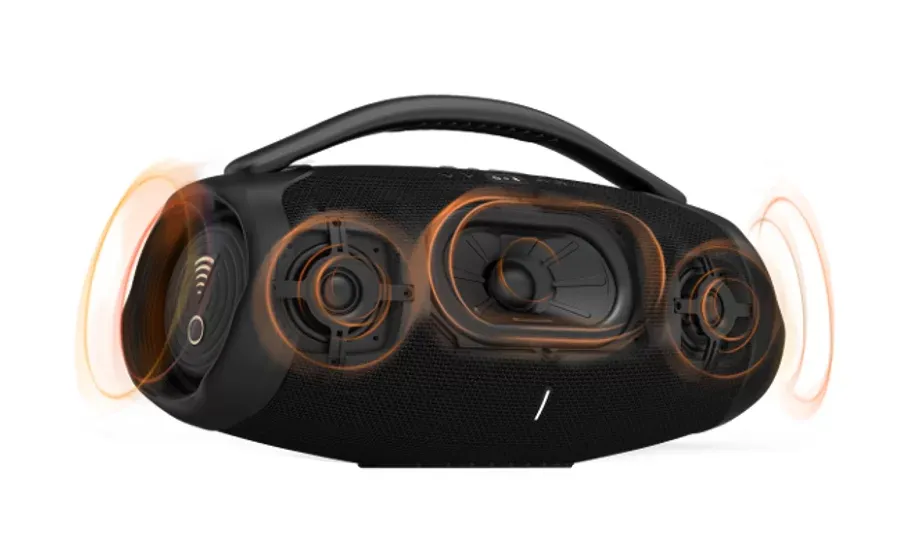 Parlantes internos del JBL Boombox 3 Wi-Fi: subwoofer, medios y tweeters