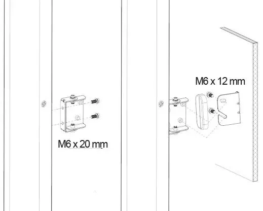 Dibujo de montaje del soporte de pared del JBL COL800