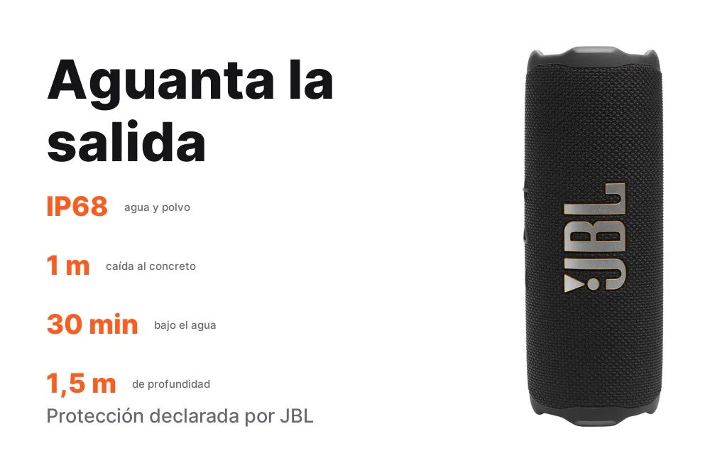 Resistencia IP68 del JBL Flip 7
