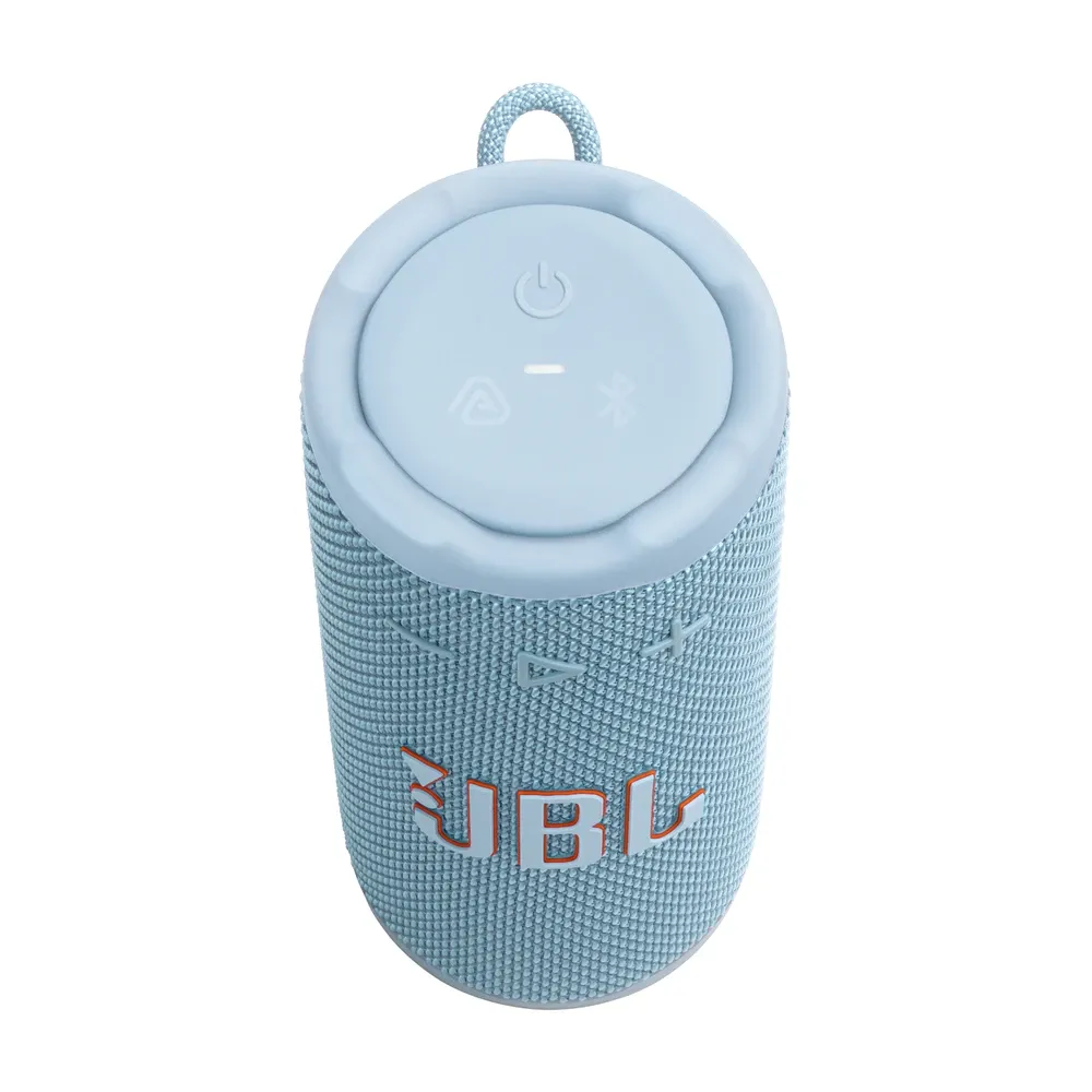 Controles superiores del JBL Grip en celeste