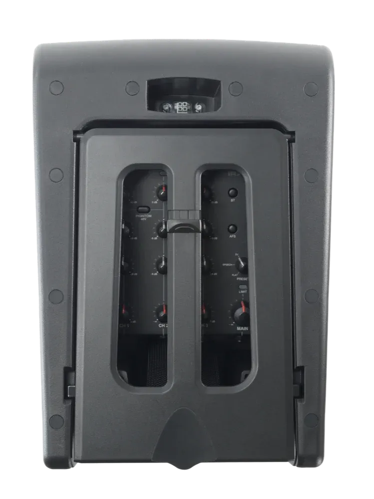 JBL IRX ONE con la columna y los espaciadores guardados en la base