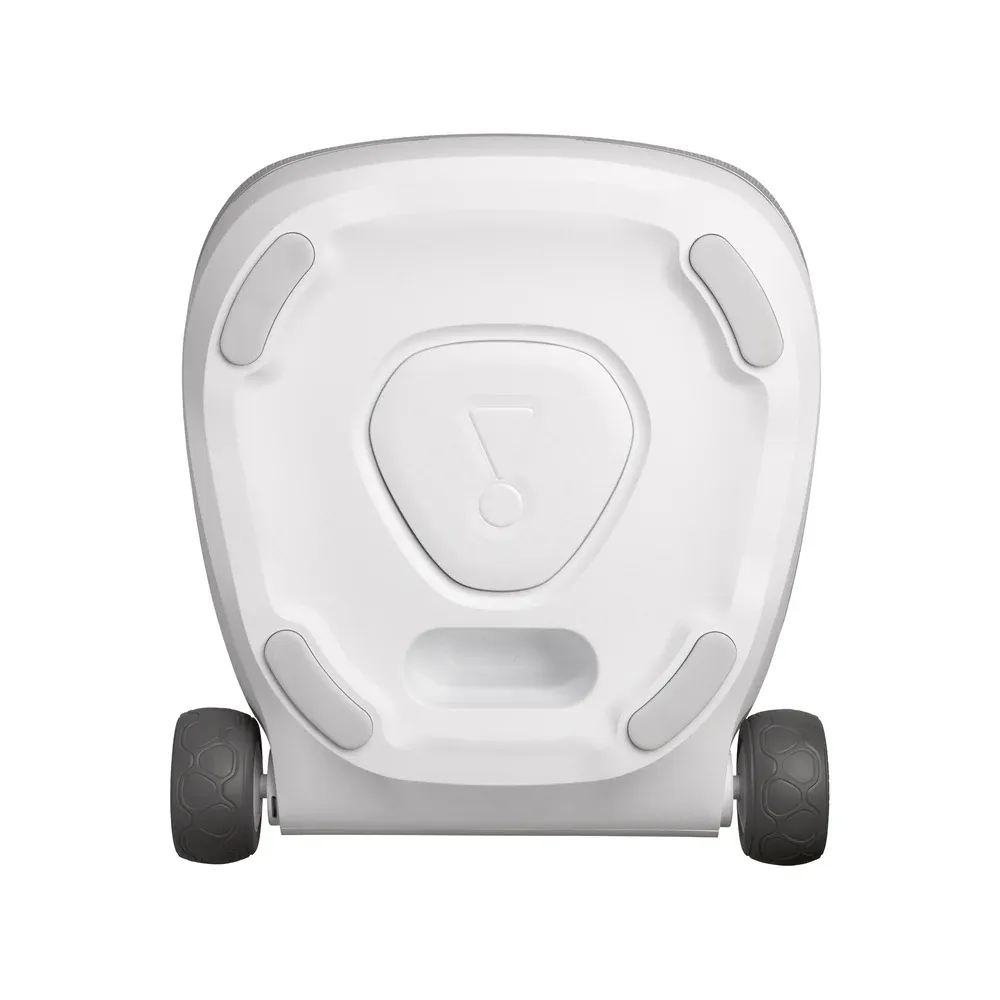 Base del JBL PartyBox 330 en blanco con sus ruedas