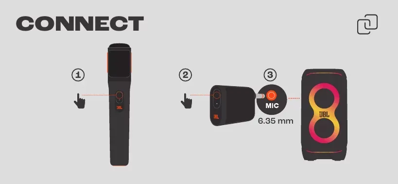 Guía de JBL: cómo conectar el receptor a la entrada MIC de la PartyBox