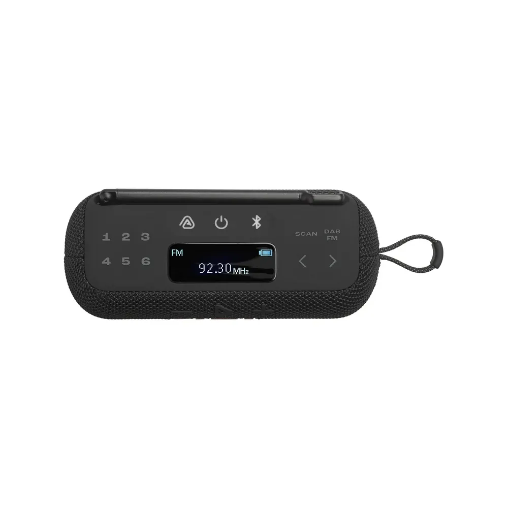Pantalla y botones del JBL Tuner 3 sintonizando 92.30 MHz