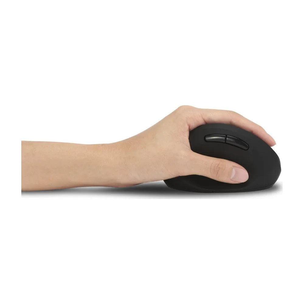 Mano izquierda apoyada sobre el Kensington Pro Fit Ergo para zurdos