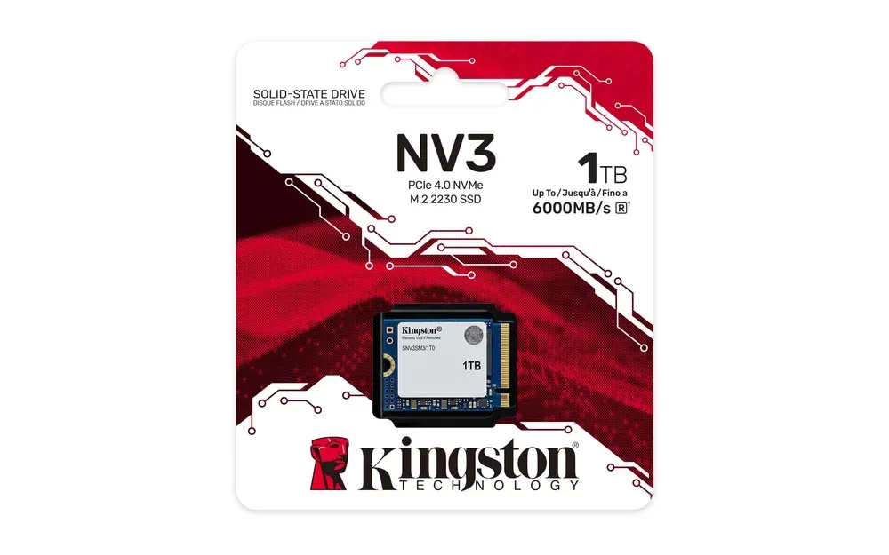 Empaque del Kingston NV3 M.2 2230 de 1 TB