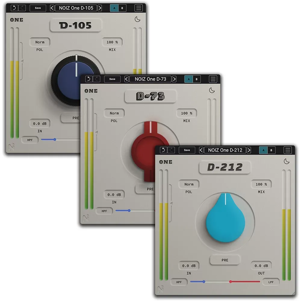 KIT Plugins NOIZ One Series D Bundle – Bundle de Saturadores de Una Perilla