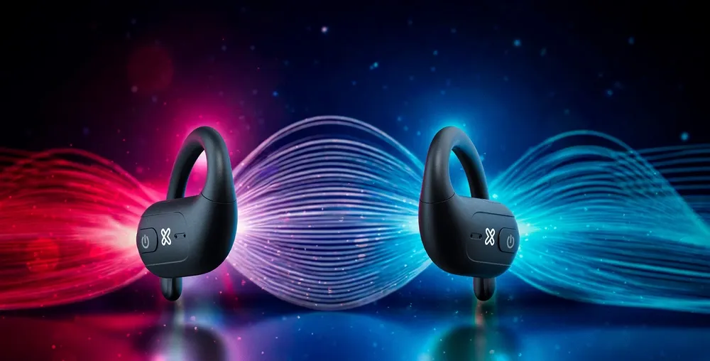 Klip Xtreme Openbuds KOE-250BK, el par completo