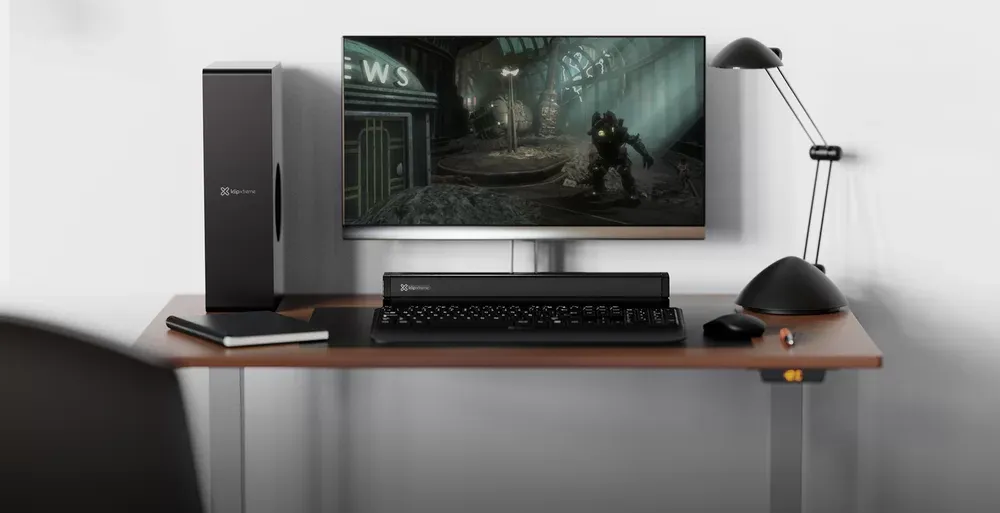 Klip Xtreme ThunderZound en un escritorio con computador