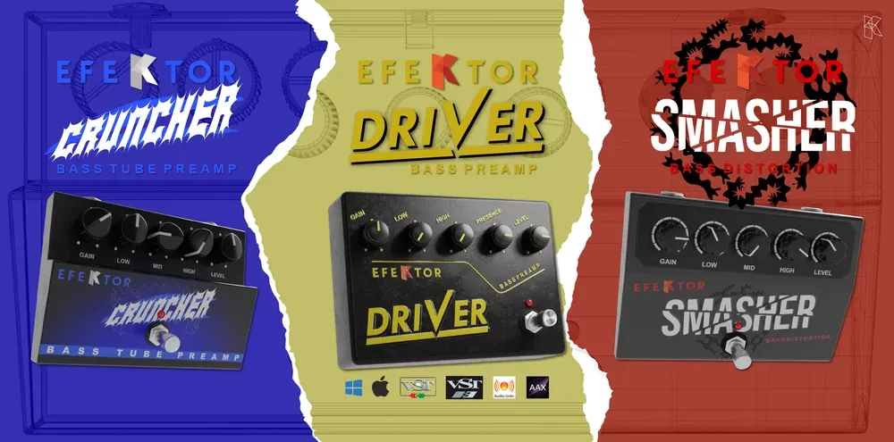 KUASSA Efektor Bass Distortion Bundle – Bundle de Distorsión para Bajo
