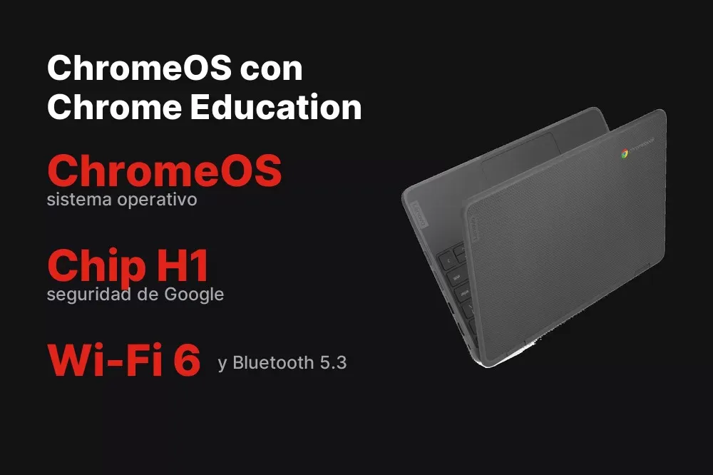 ChromeOS con Chrome Education Upgrade en el Lenovo 300e Yoga Chromebook