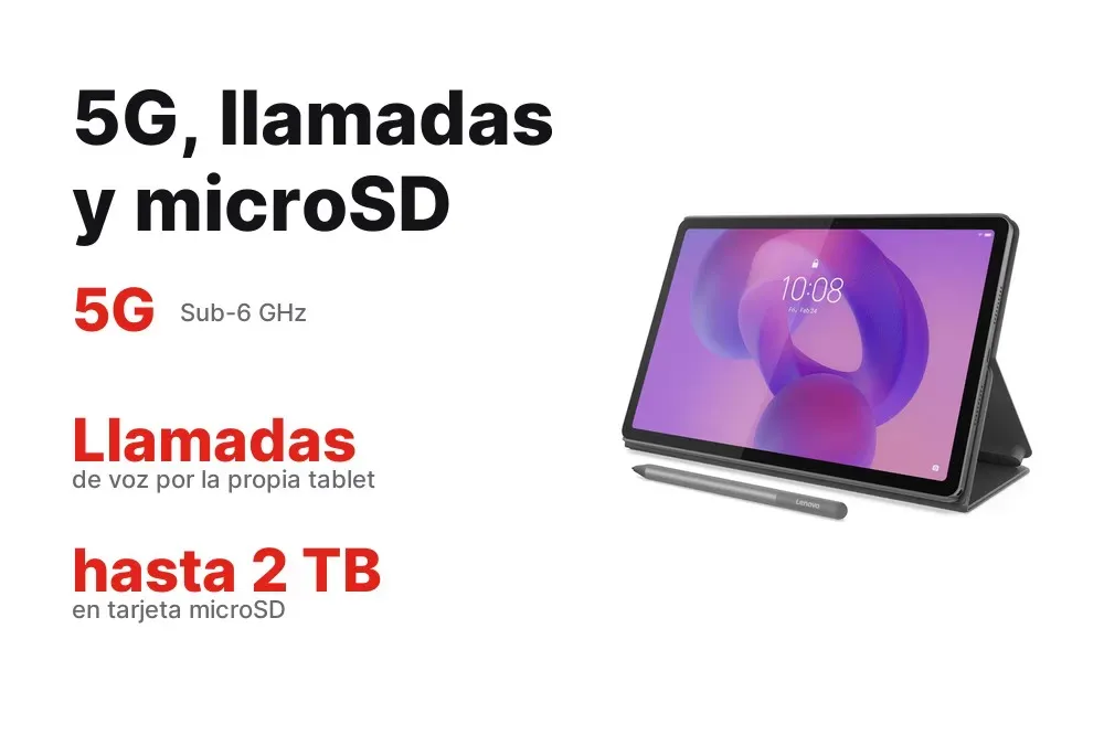5G, GPS y ranura microSD de la Lenovo Idea Tab