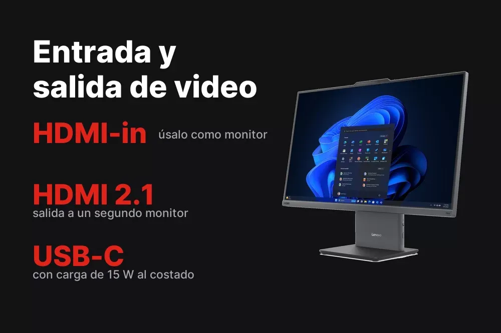 Entrada y salida HDMI del ThinkCentre neo 50a 24