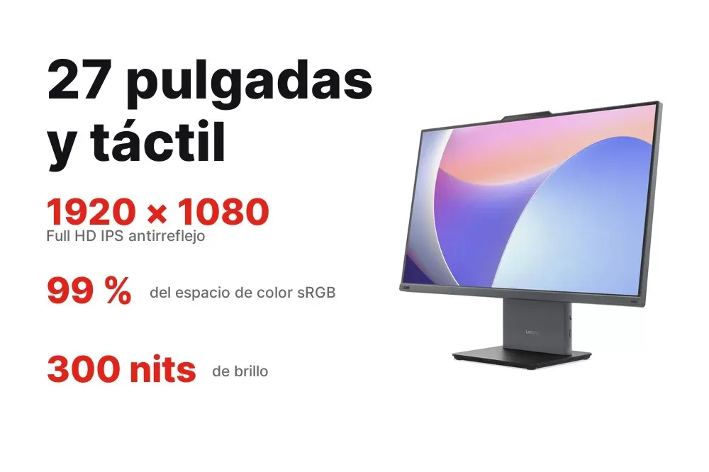 Pantalla táctil de 27 pulgadas del ThinkCentre neo 50a 27