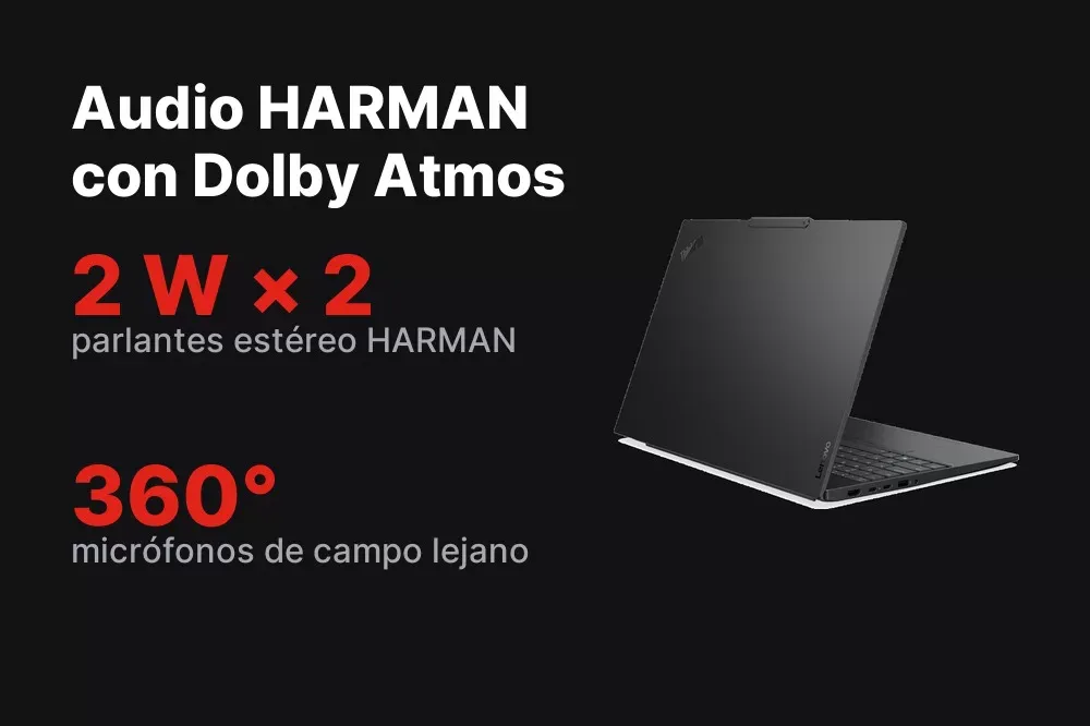 Audio HARMAN con Dolby Atmos del ThinkPad E16 Gen 3