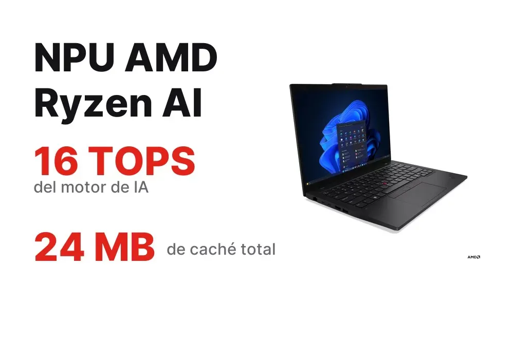 NPU AMD Ryzen AI de 16 TOPS del ThinkPad L14 Gen 6
