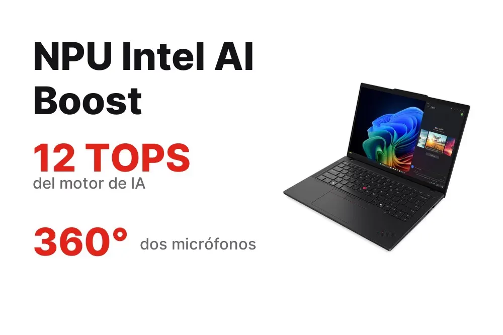 NPU Intel AI Boost de 12 TOPS del ThinkPad T14 Gen 6