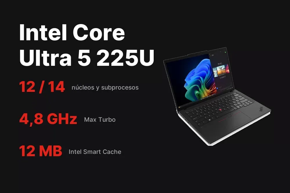 Procesador Intel Core Ultra 5 225U del ThinkPad T14 Gen 6