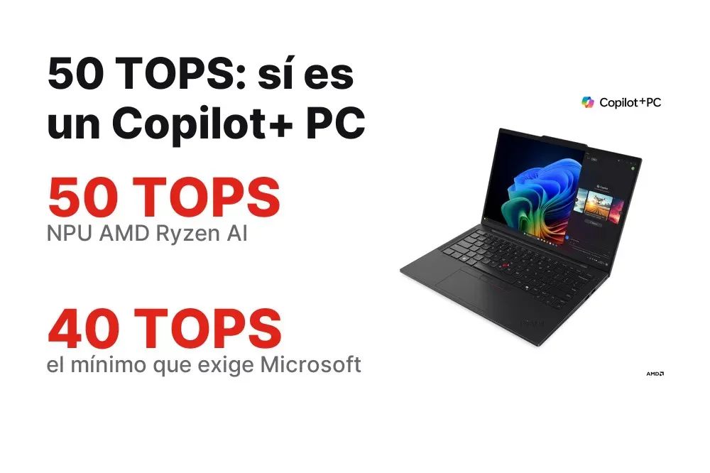 NPU AMD Ryzen AI de 50 TOPS del ThinkPad T14s Gen 6
