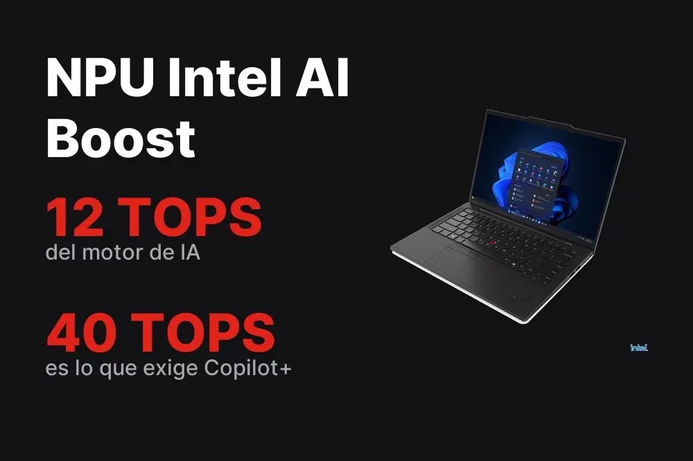 NPU Intel AI Boost de 12 TOPS del ThinkPad T14s Gen 6 táctil