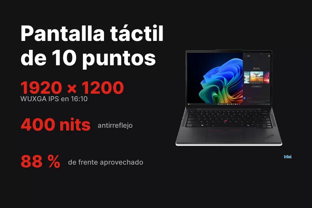 Pantalla táctil de 10 puntos del ThinkPad T14s Gen 6