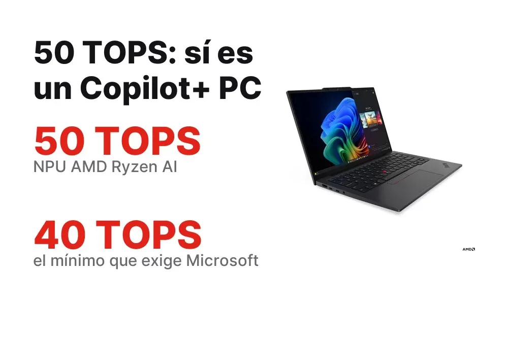 NPU AMD Ryzen AI de 50 TOPS del ThinkPad X13 Gen 6