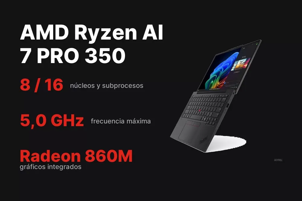 Procesador AMD Ryzen AI 7 PRO 350 del ThinkPad X13 Gen 6