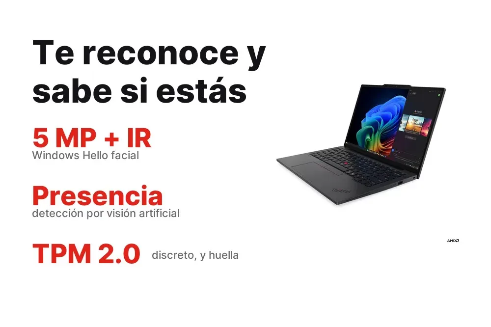 Cámara con infrarrojo y detección de presencia del ThinkPad X13 Gen 6