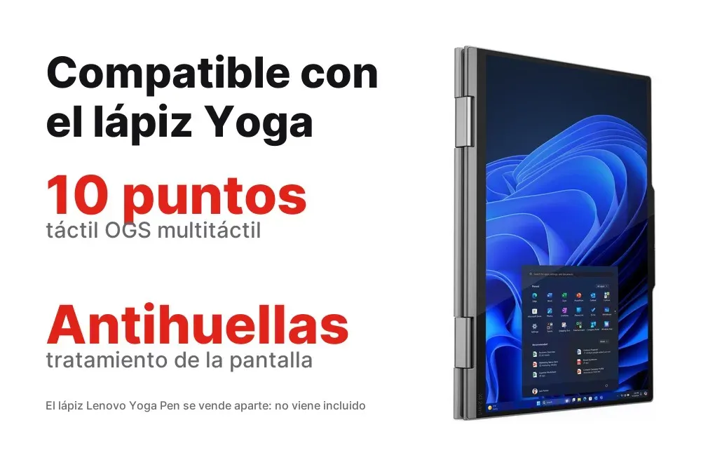Pantalla táctil compatible con el lápiz Lenovo Yoga Pen