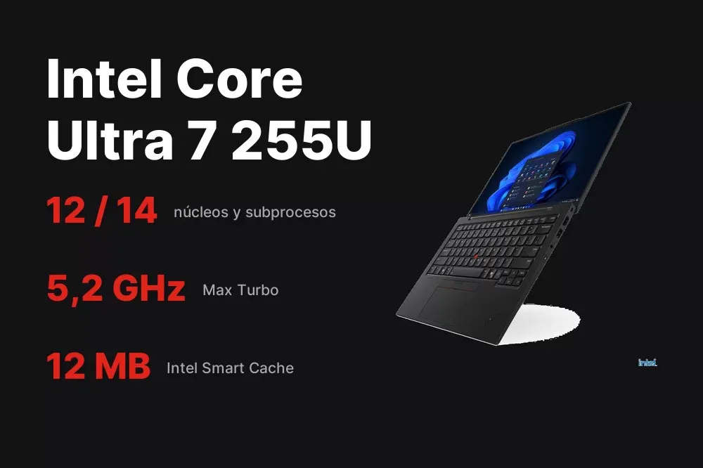 Procesador Intel Core Ultra 7 255U del ThinkPad X1 Carbon Gen 13