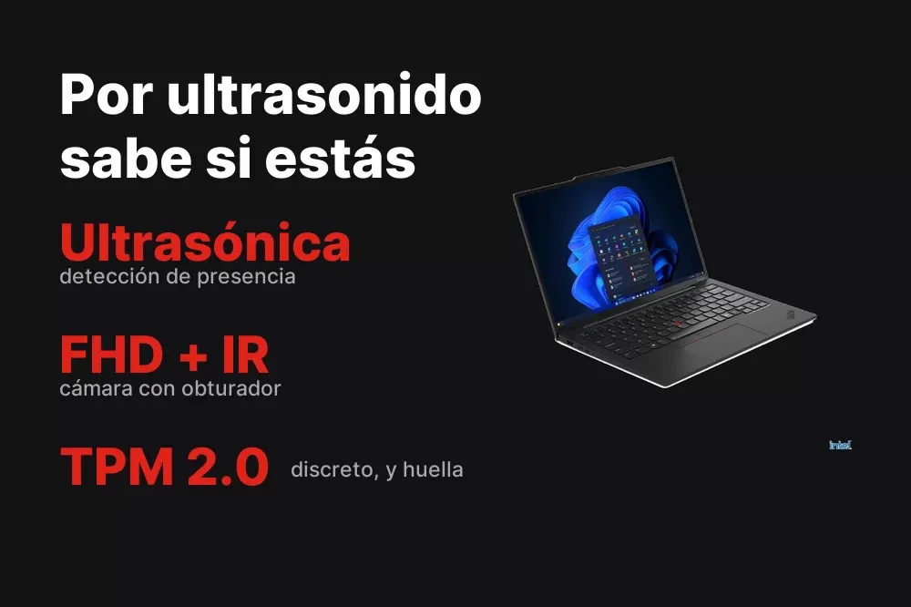 Detección de presencia por ultrasonido del ThinkPad X1 Carbon Gen 13