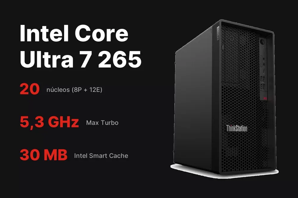 Procesador Intel Core Ultra 7 265 de 20 núcleos de la ThinkStation P2