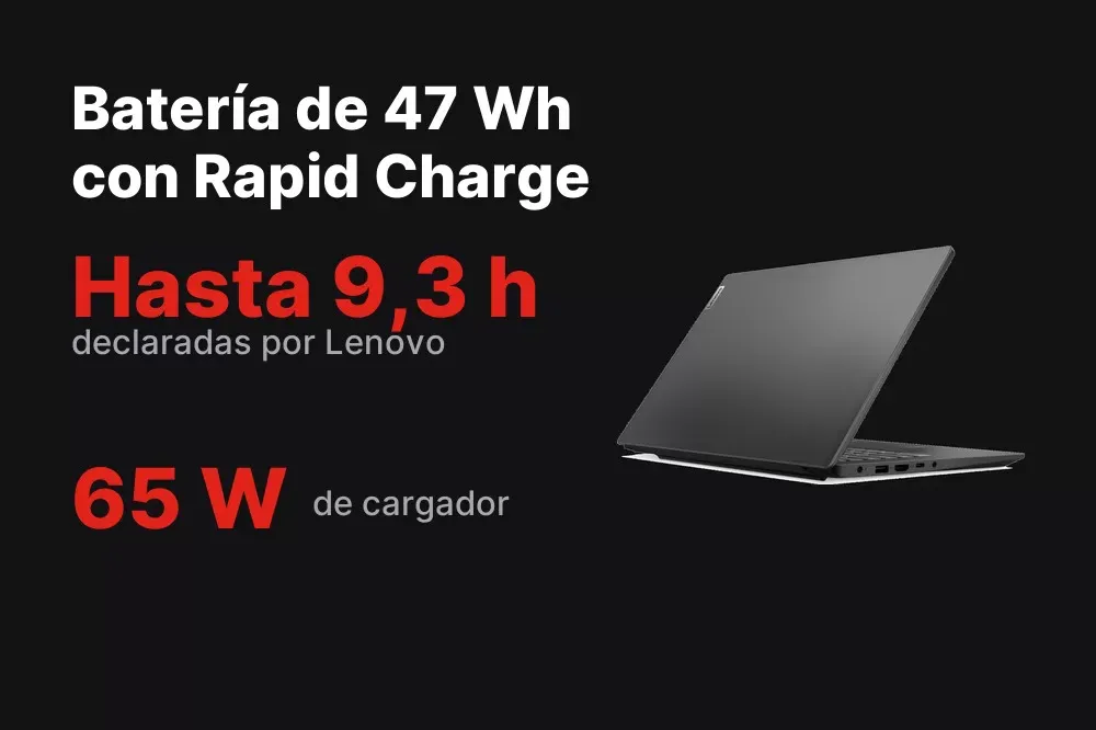 Batería de 47 Wh con Rapid Charge del Lenovo V14 G5