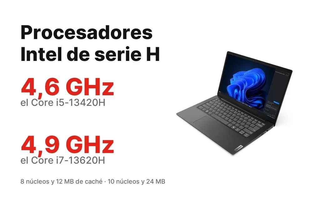 Lenovo V14 G5 con procesador Intel de serie H