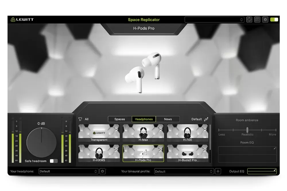 Emulación de audífonos in-ear en Space Replicator
