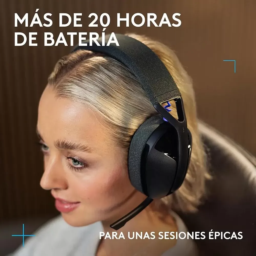 Más de 20 horas de batería para sesiones largas