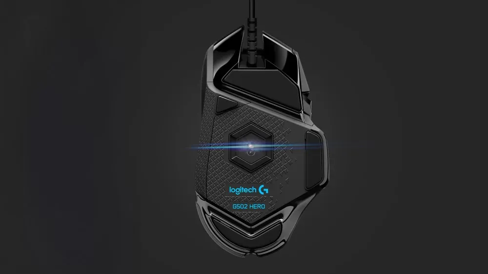 Base del Logitech G502 HERO con el sensor HERO 25K