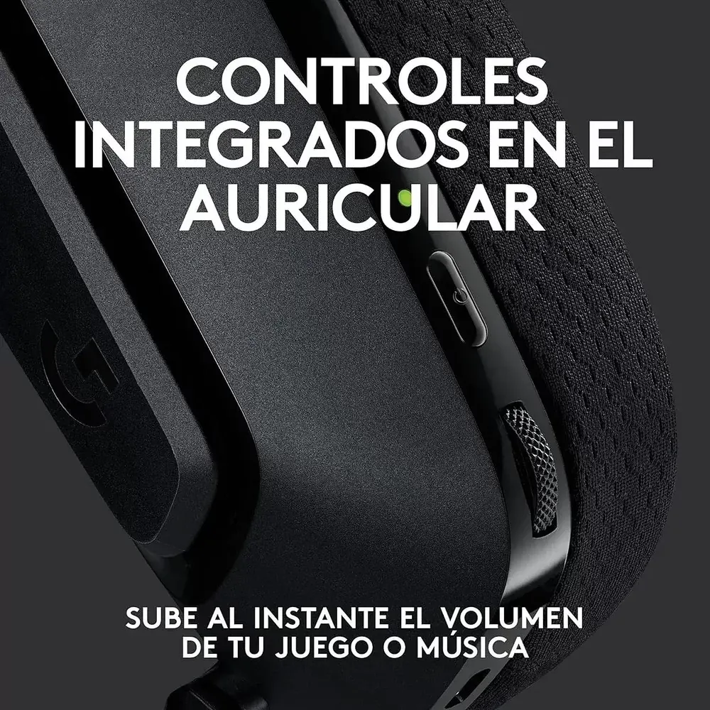 Controles de volumen integrados en la copa del Logitech G535
