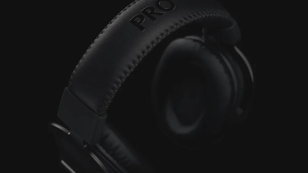 Diadema de acero con acolchado de piel sintética del Logitech G PRO X