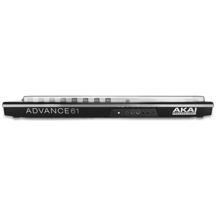 Perfil lateral de la tapa Decksaver sobre el Akai Advance 61