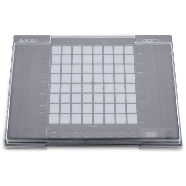 Vista superior del Akai APC64 con la tapa Decksaver puesta