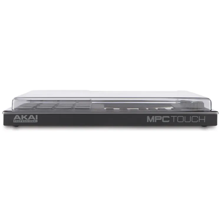 Vista superior del Akai MPC Touch y MPC Live con la tapa Decksaver puesta