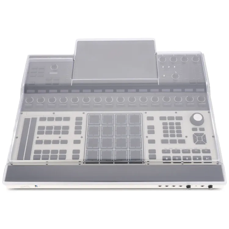 Vista superior del Akai MPC XL con la tapa Decksaver puesta