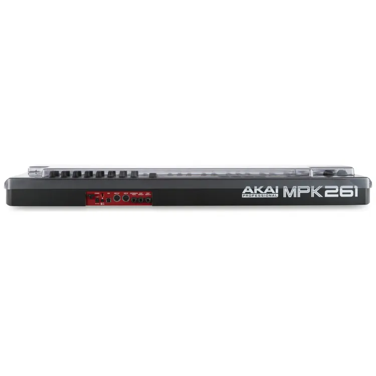 Perfil lateral de la tapa Decksaver sobre el Akai MPK261