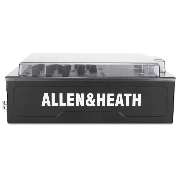 Perfil lateral de la tapa Decksaver sobre el Allen & Heath Xone:24 y Xone:24c