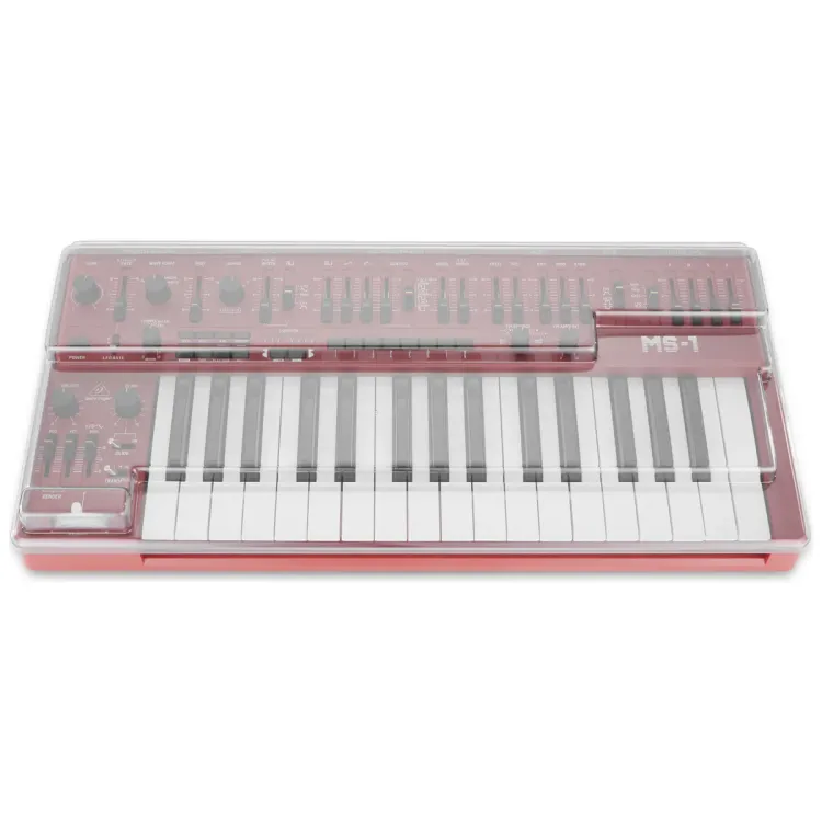 Vista superior del Behringer MS-1 con la tapa Decksaver puesta
