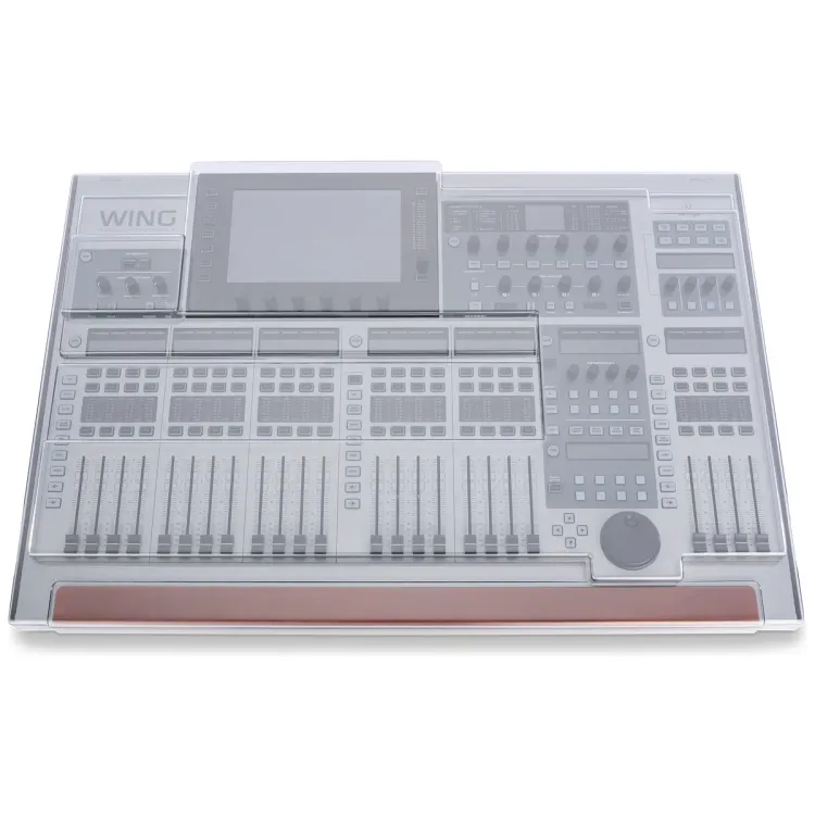 Vista superior del Behringer WING con la tapa Decksaver puesta