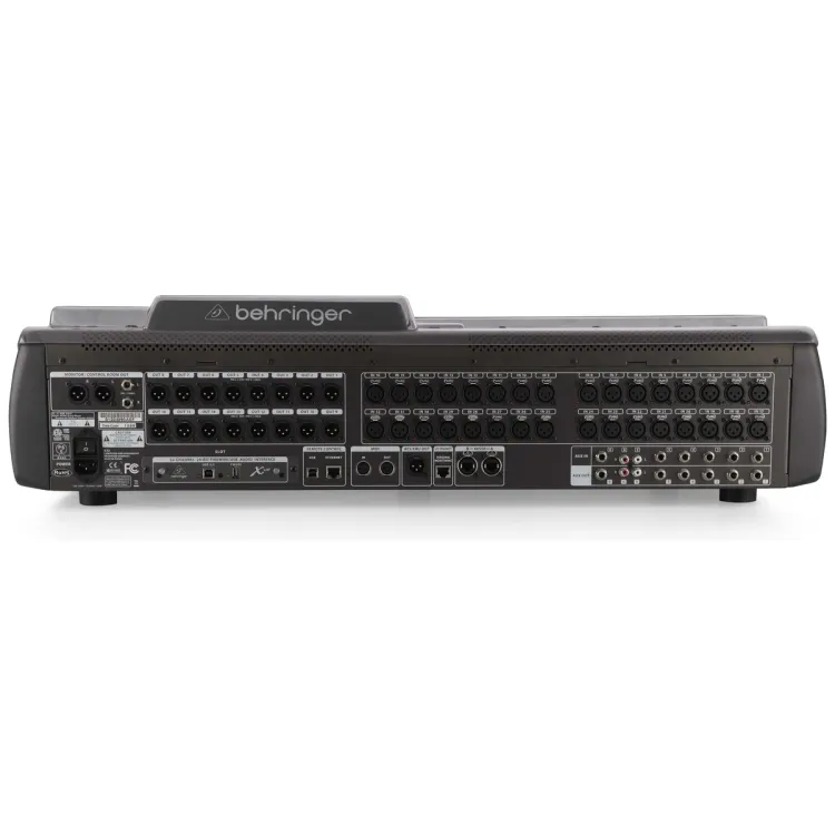 Perfil lateral de la tapa Decksaver sobre el Behringer X32
