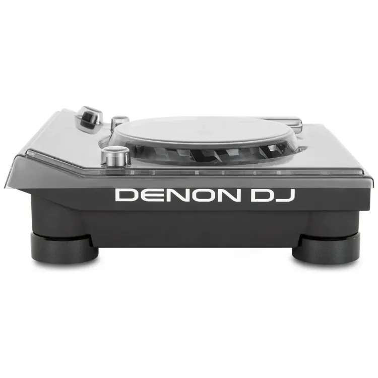 Perfil lateral de la tapa Decksaver sobre el Denon DJ LC6000 Prime