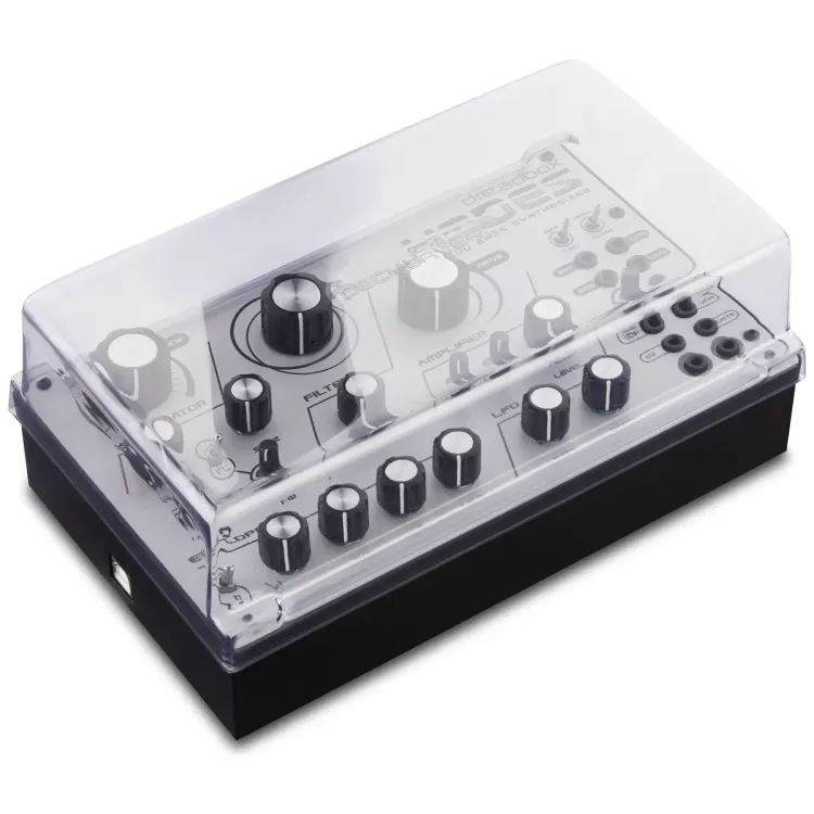 Tapa Decksaver puesta sobre el Dreadbox Hades, Erebus e Hypnosis, vista en tres cuartos